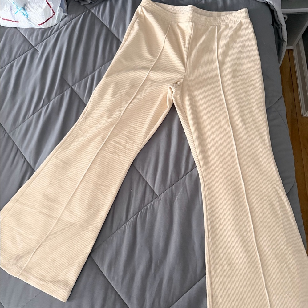 Aerie Beige Flare Pants - Picture 2 of 7
